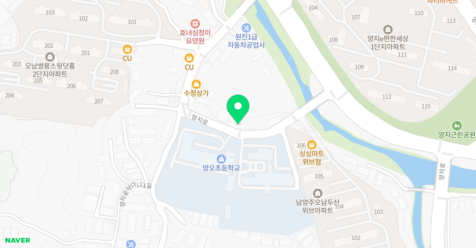 GnB 어학원 오남양지캠퍼스 위치