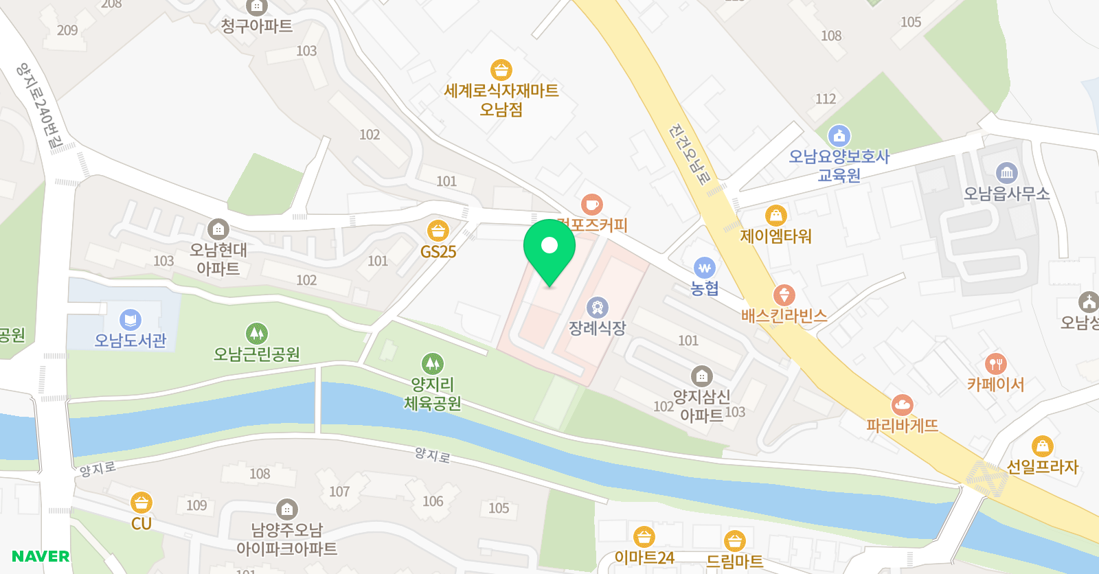 눈높이 러닝센터 양지학원 위치