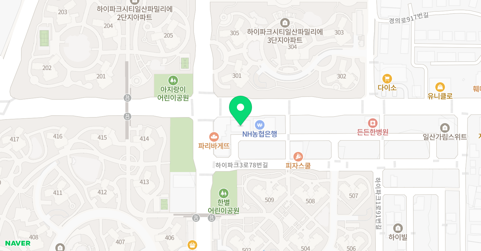 키즈엔리딩 일산서구 위치