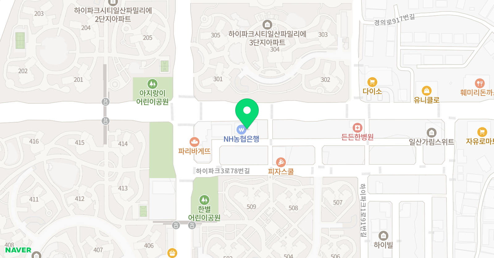 눈높이러닝센터 덕이학원 위치