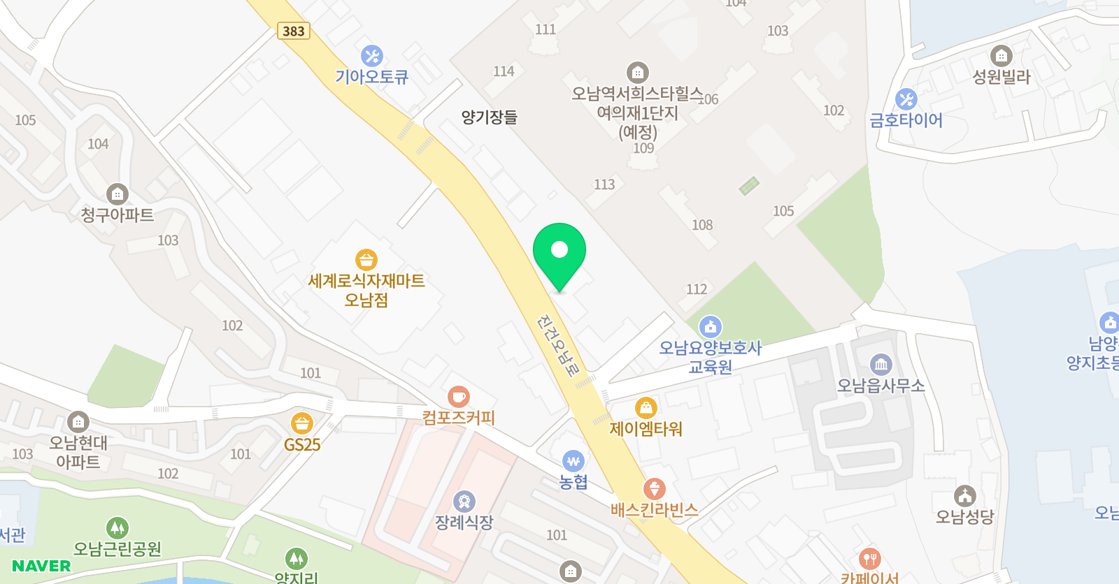 양지라임 수학학원 위치