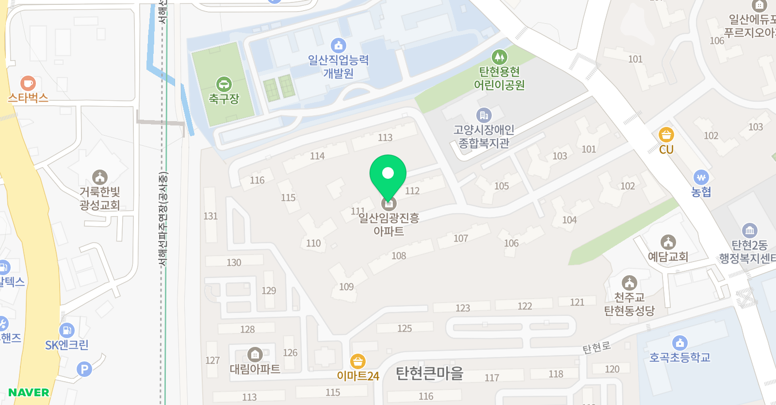 눈높이러닝센터 탄현학원 위치