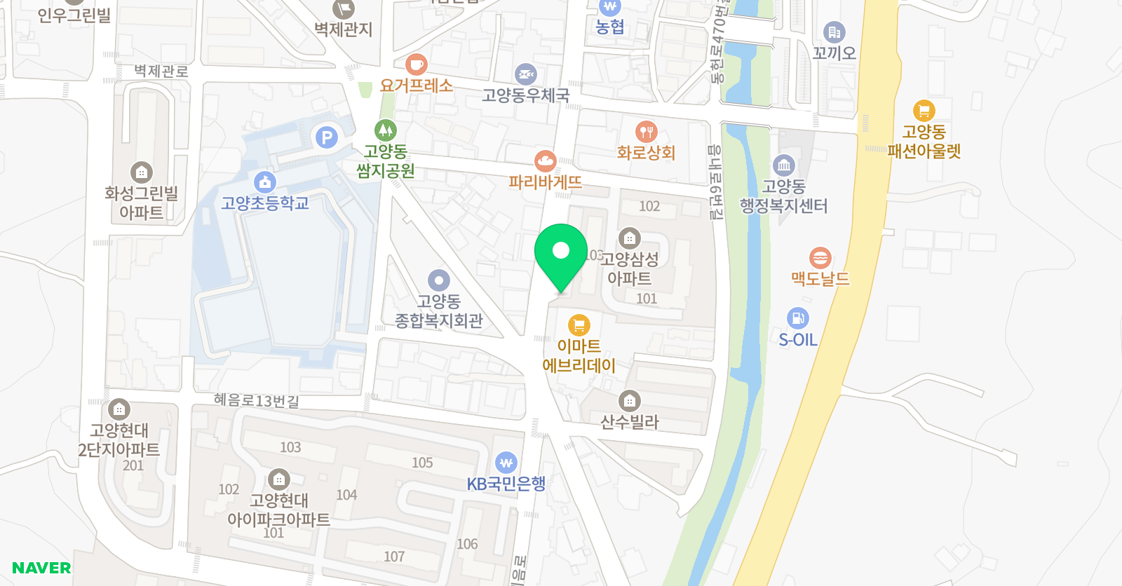 ERC 영어독서클럽 고양초점 위치