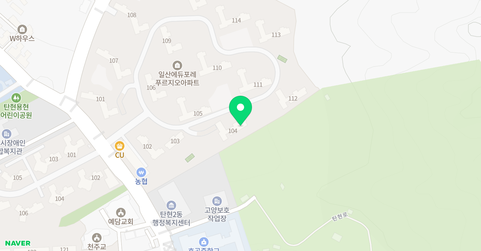 기탄사고력교실 탄현푸르지오점 위치
