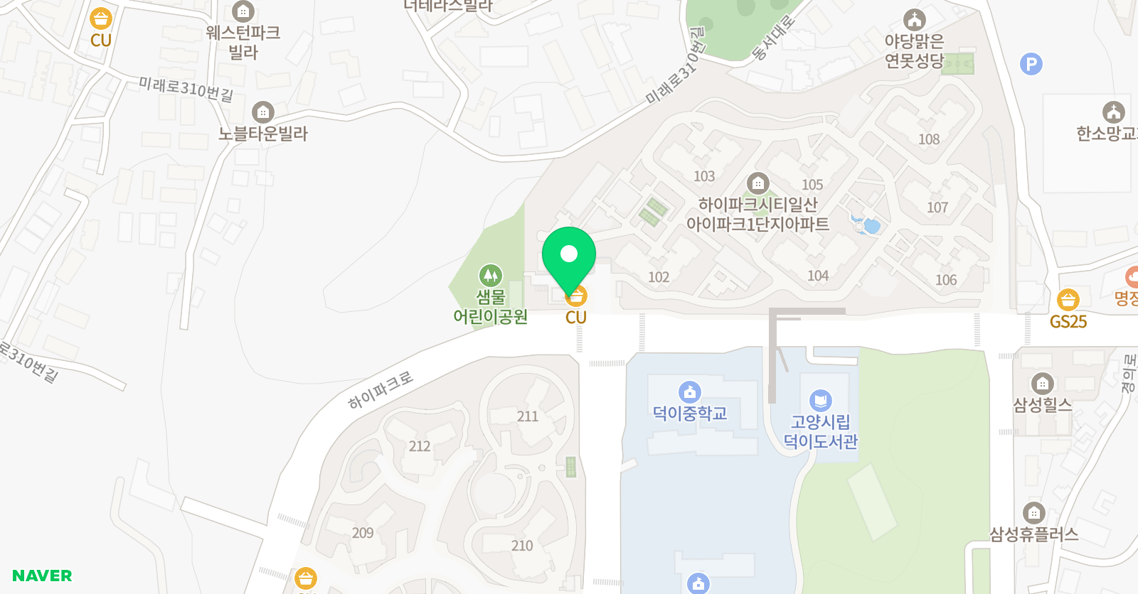 홍미샘 미술 위치