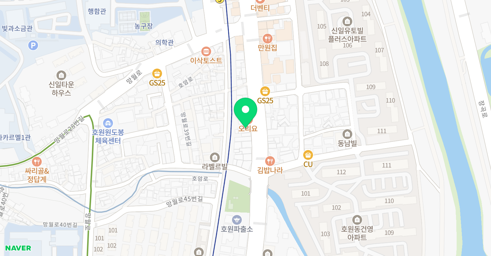 맑은샘 학원 위치