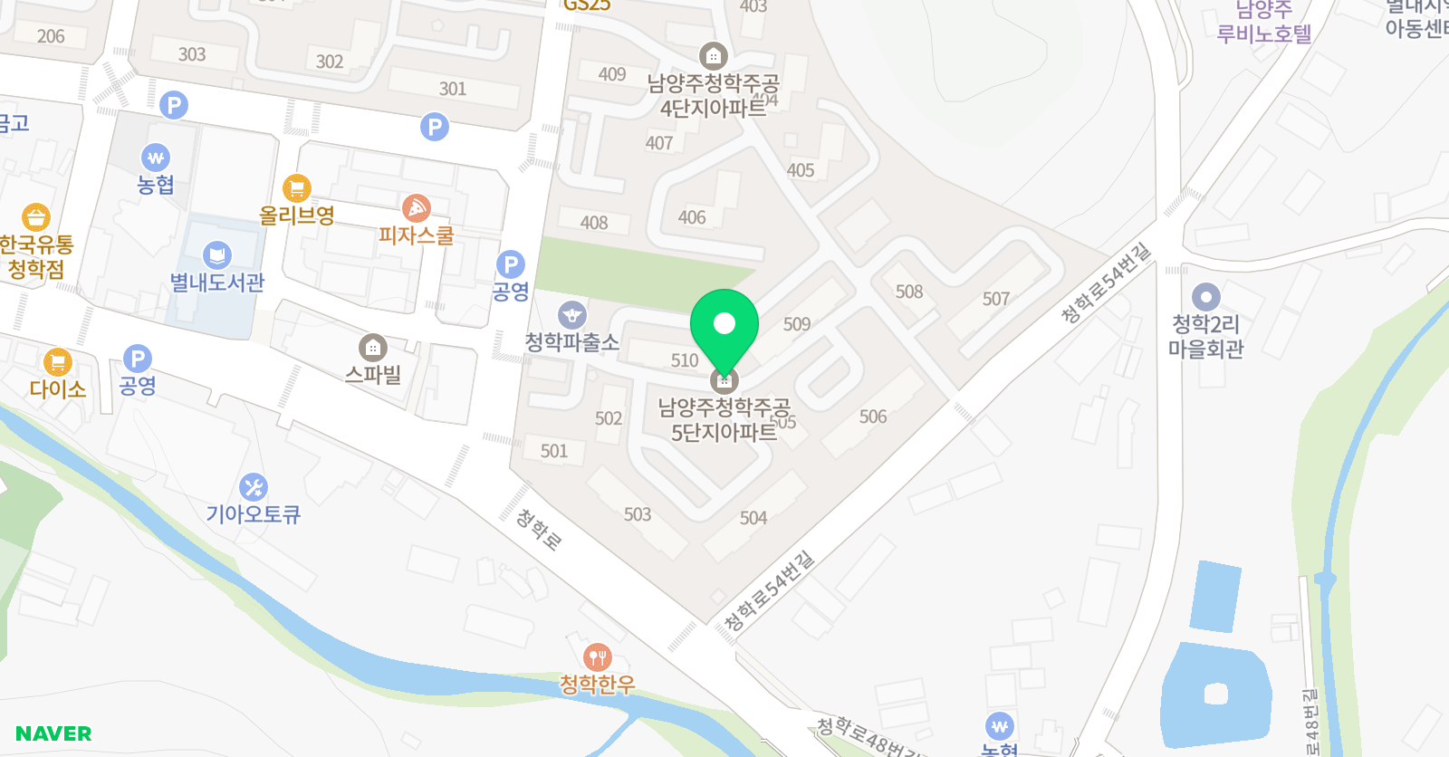 솔루니별내 청학홈스쿨 위치