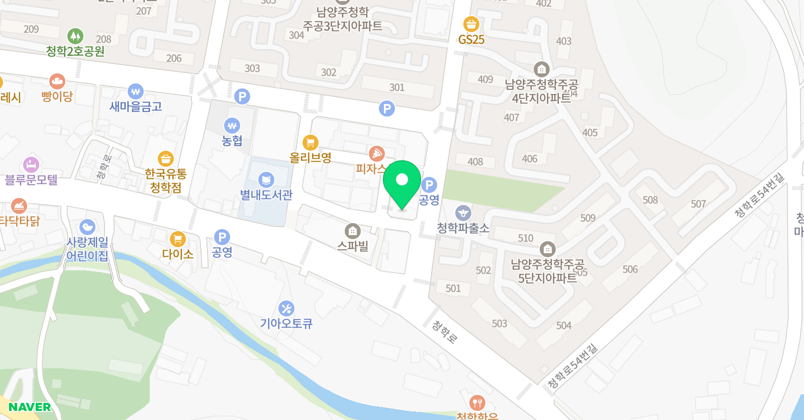 토마스 국제어학원 청학점 위치