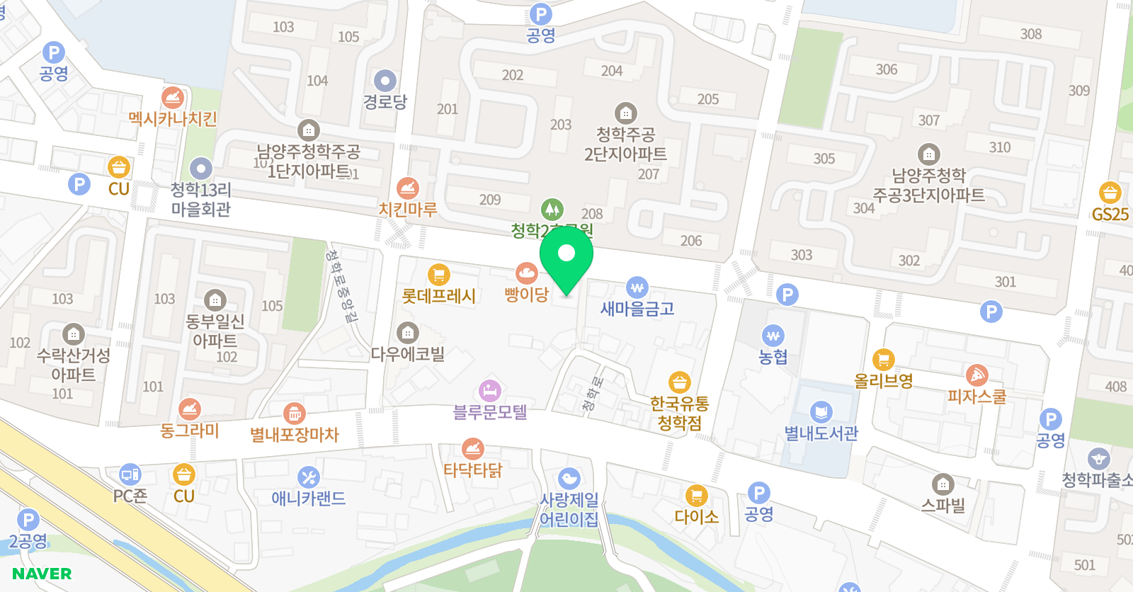 조앤제이 3030 학원 위치