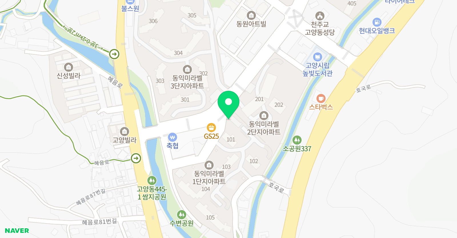 소리엘 음악학원 위치