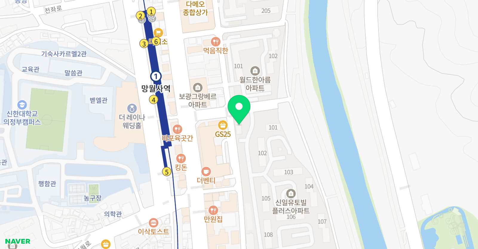 임팩트 학원 위치