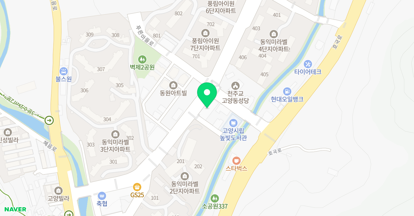 눈높이러닝센터 목암학원 위치
