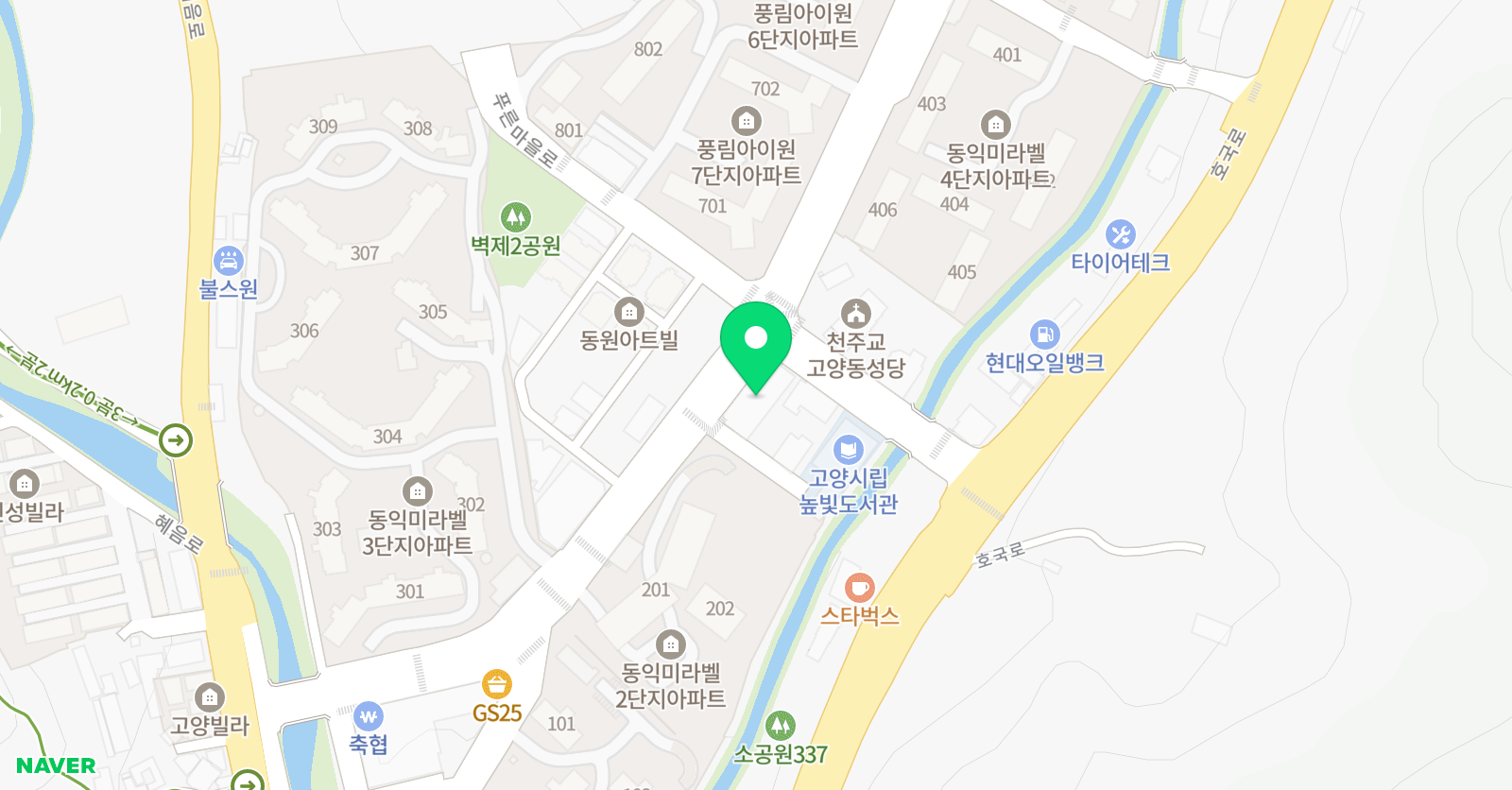 YBM 잉글루 고양푸른제1캠퍼스 위치