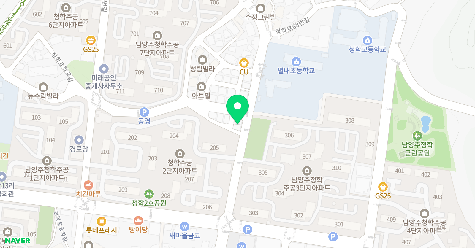 링키영어 별내청학점 위치