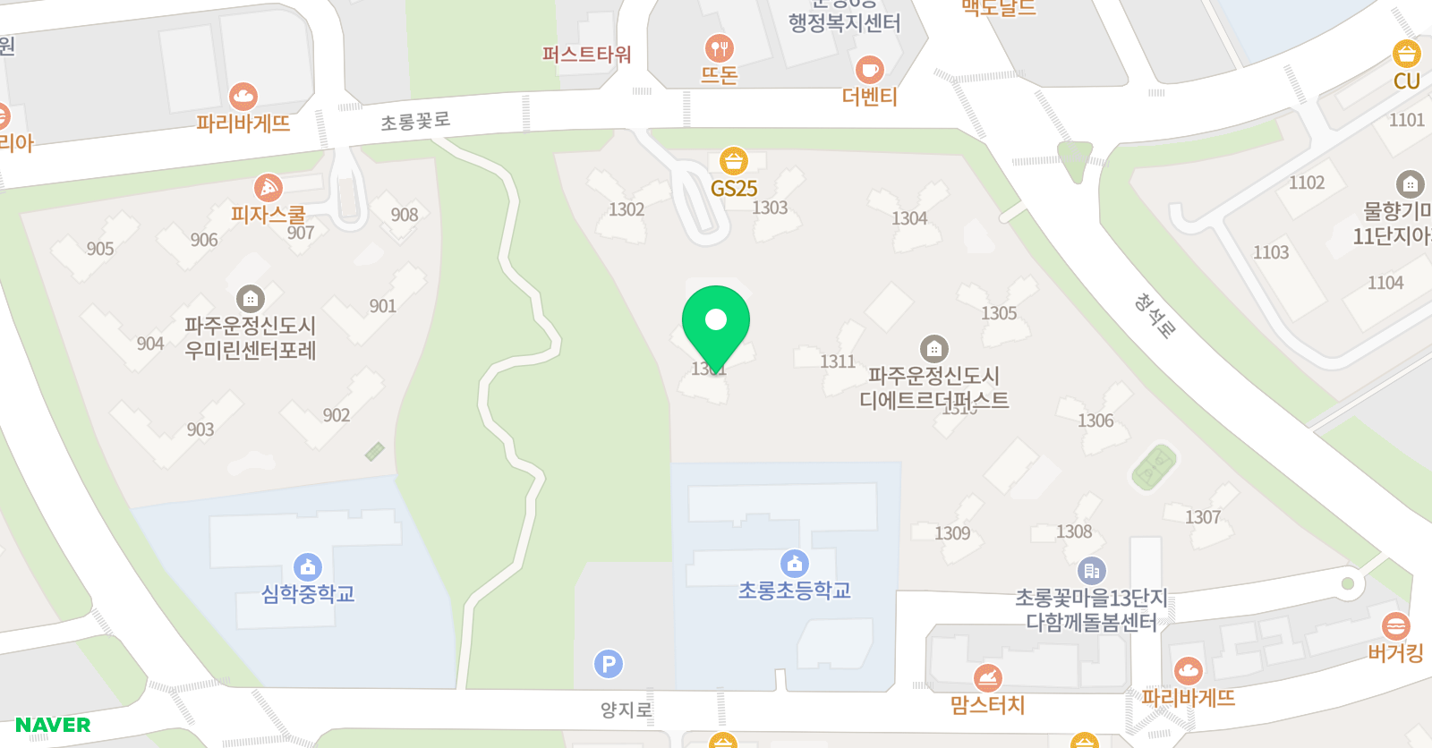 아소비 초롱꽃13단지점 파주 위치