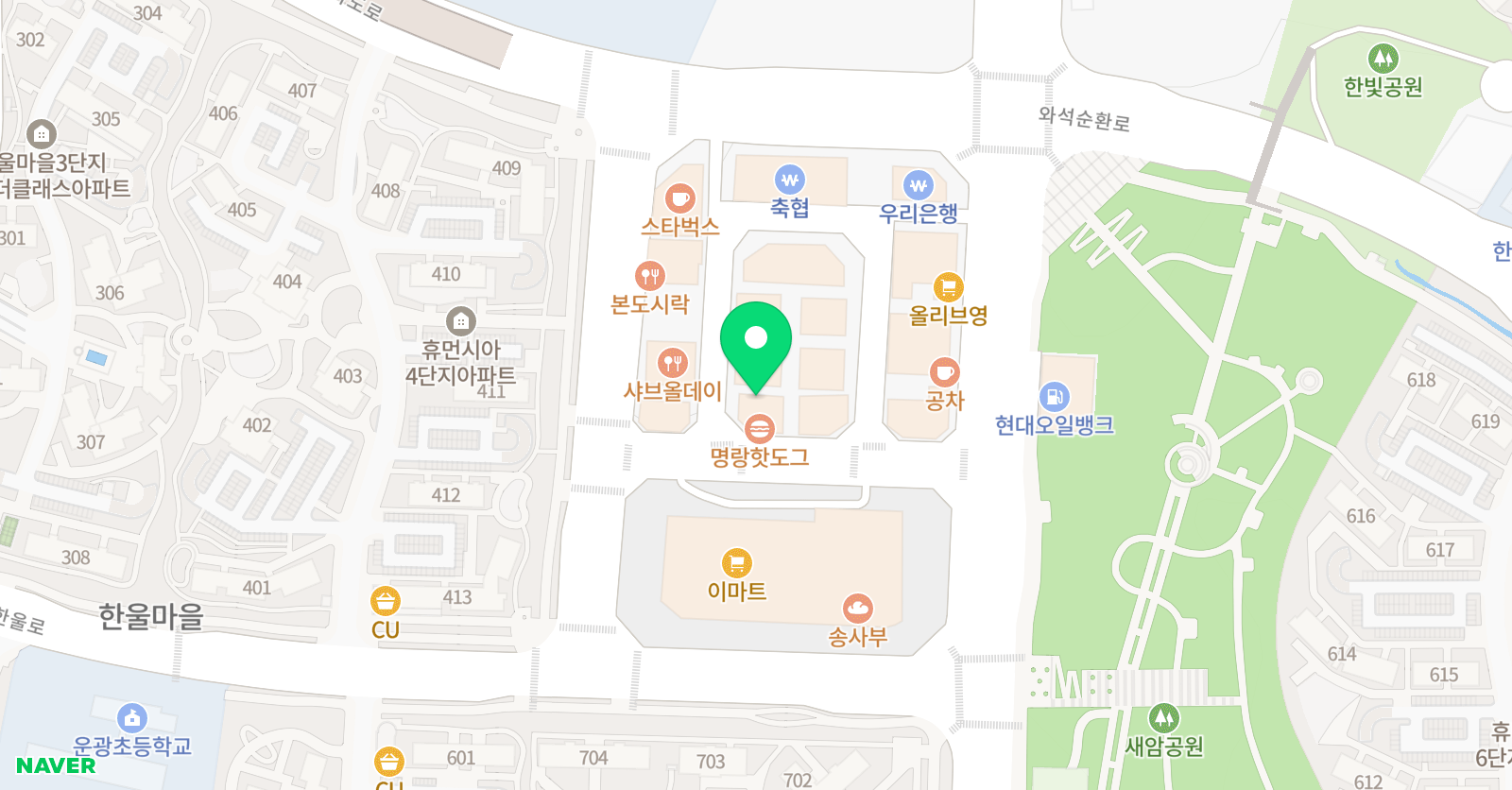 한우리독서토론논술 운정 위치