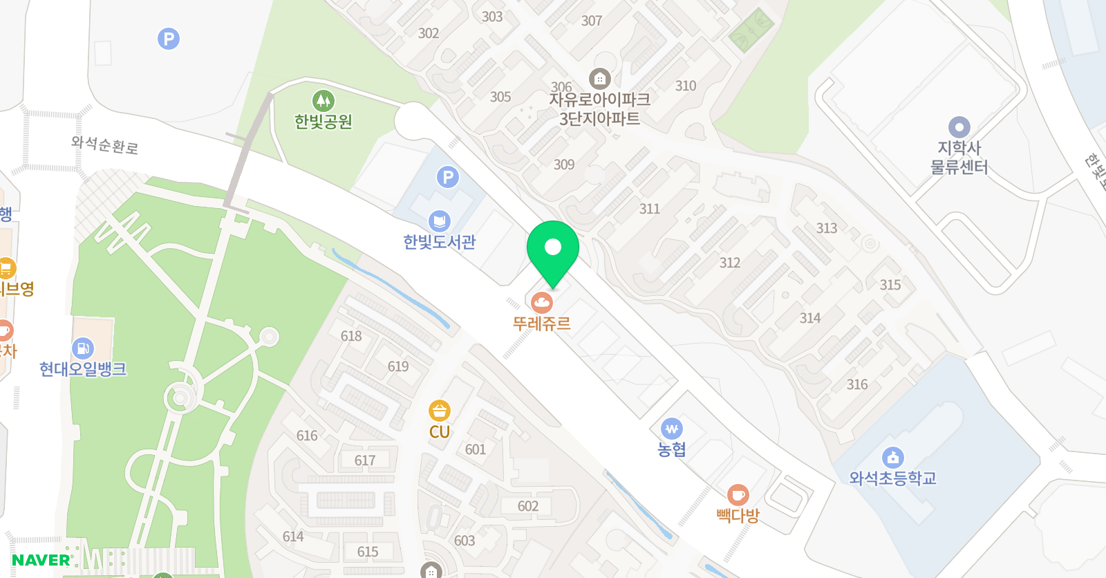점프스타줄넘기클럽 한빛마을점 위치