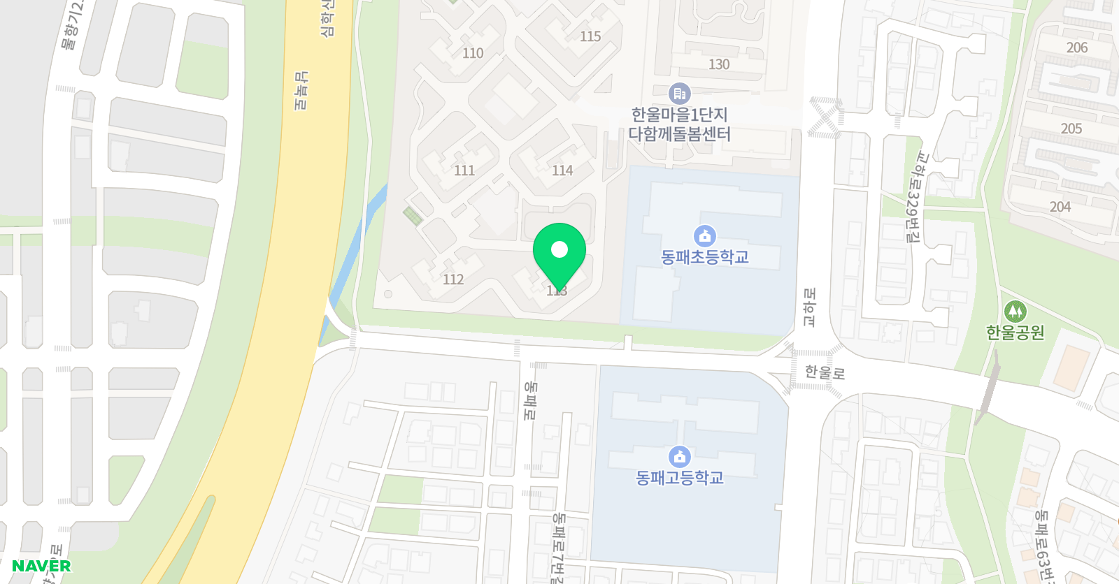 윤선생 우리집앞 영어교실 동패초점 위치