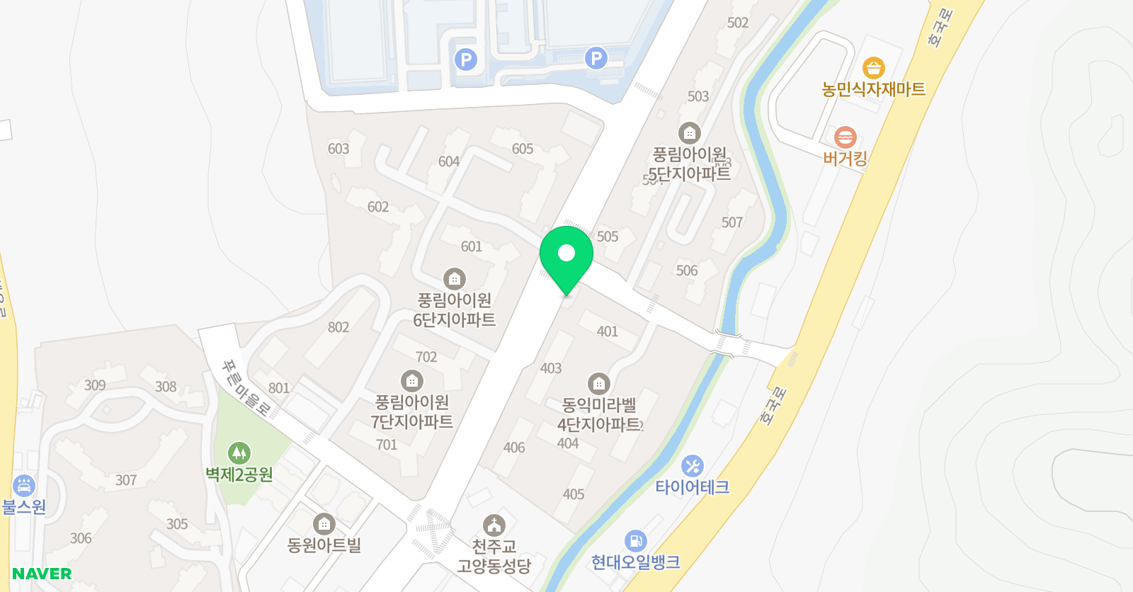 목암아름찬 태권도장 위치
