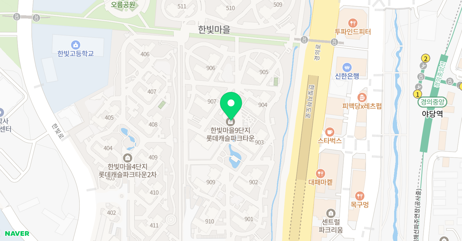 수매쓰 한빛마을 수학교실 위치