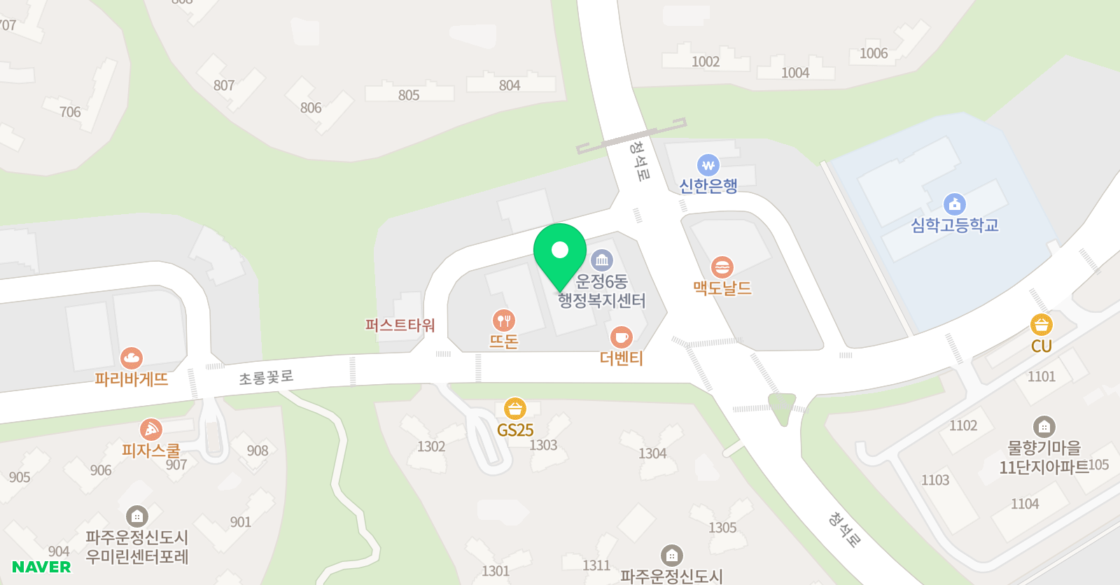 더샵 음악학원 운정초롱꽃점 위치