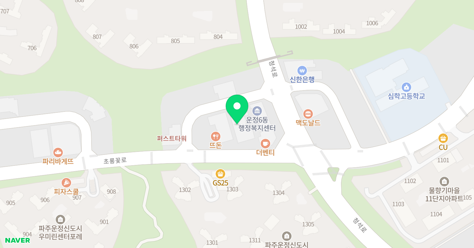 콩단감성 미술학원 위치