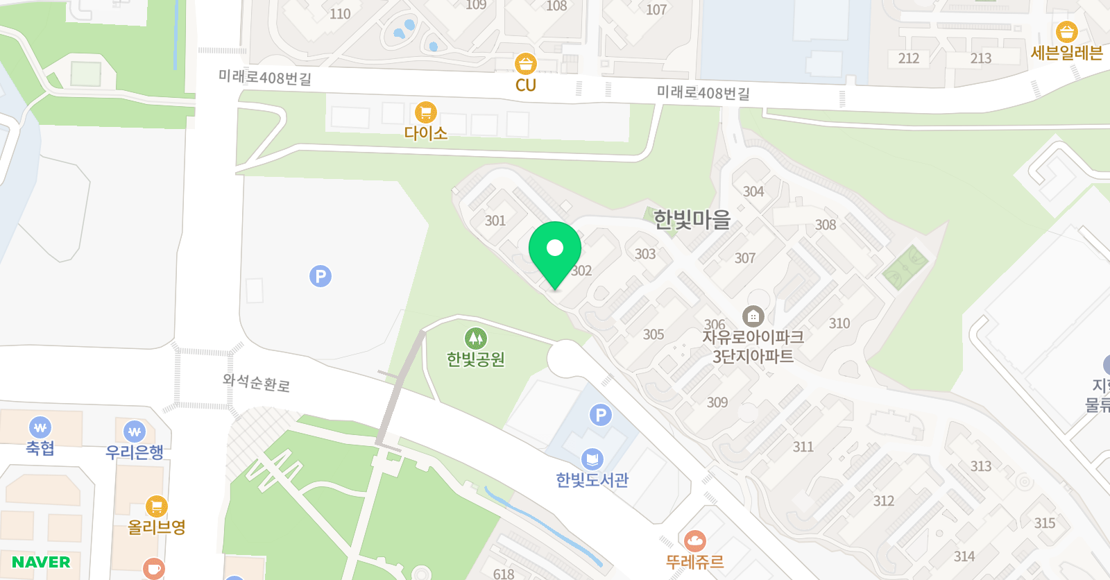 짜루아트 미술교습소 파주운정점 위치