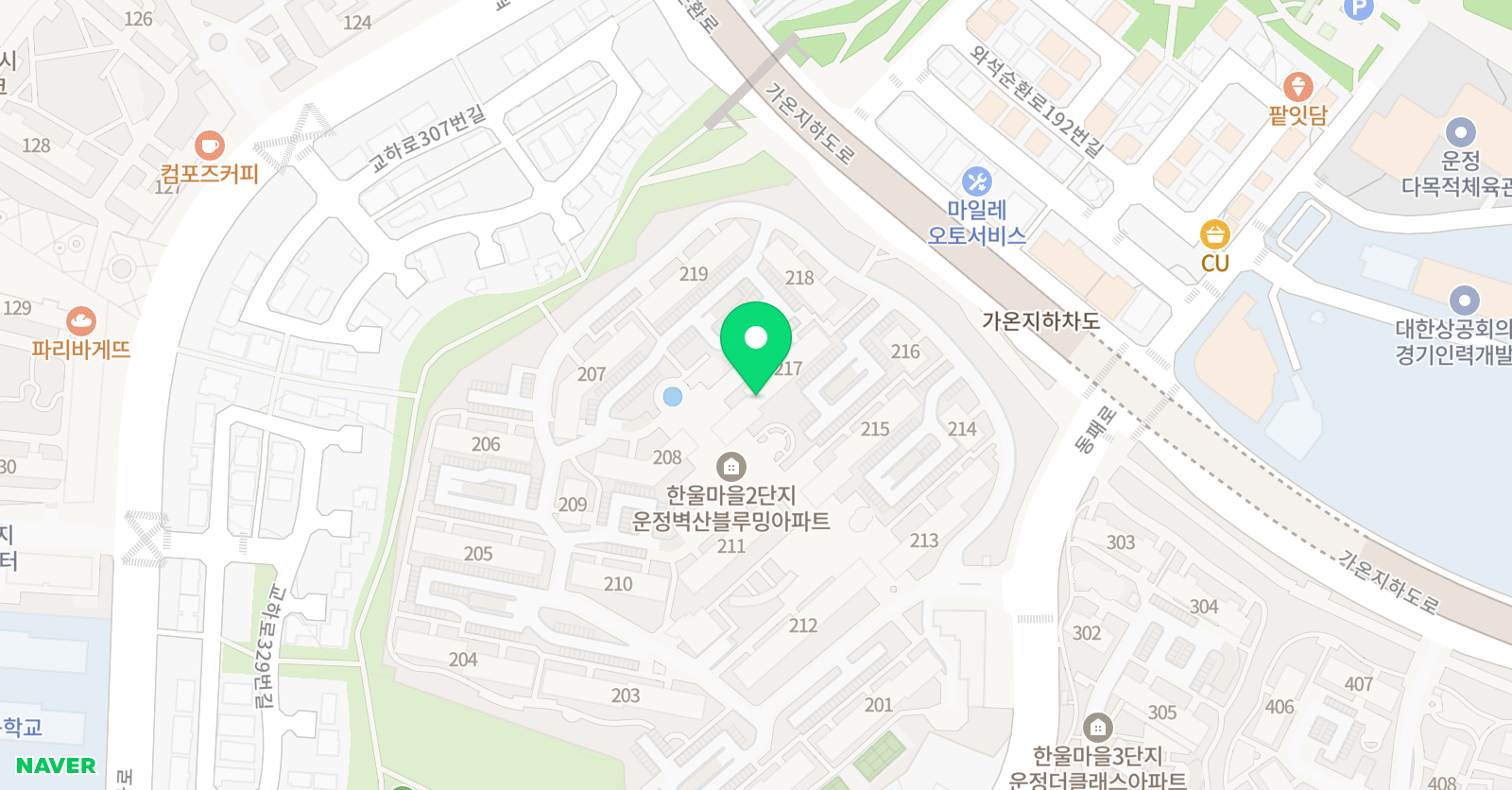 기탄사고력교실 한울2단지교실 위치