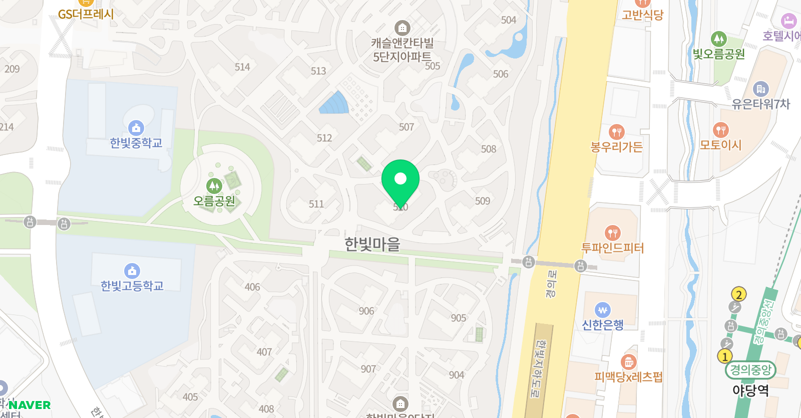 첼시앤리딩 한빛5단지 위치
