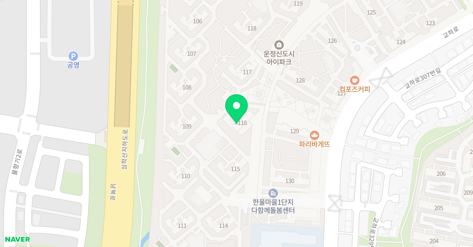 미래엔 수학 운정아이파크점 위치