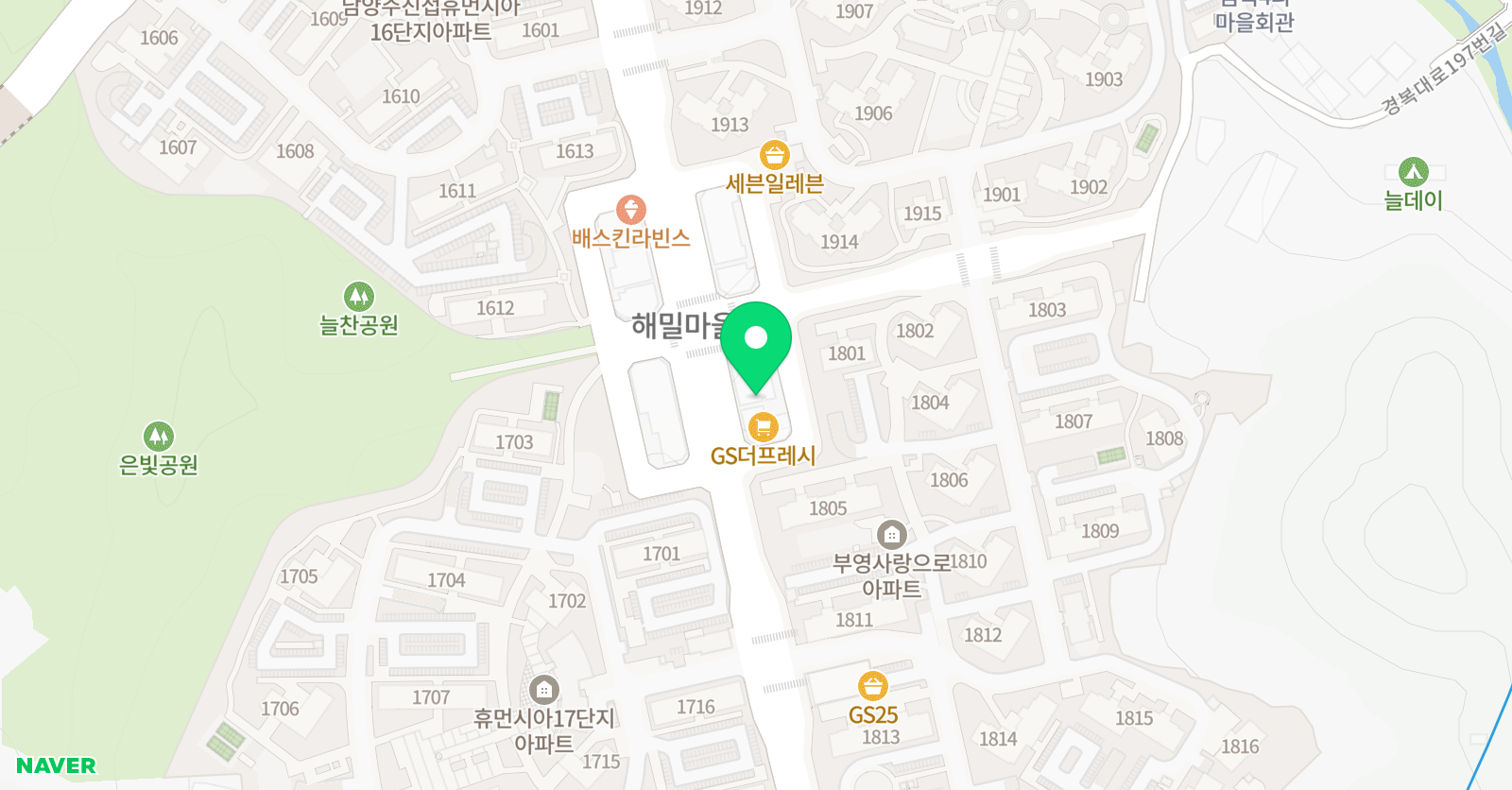 엠베스트 SE 큰샘학원 위치