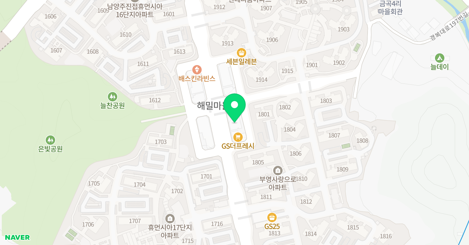GnB 어학원 차수학 진접캠퍼스 위치