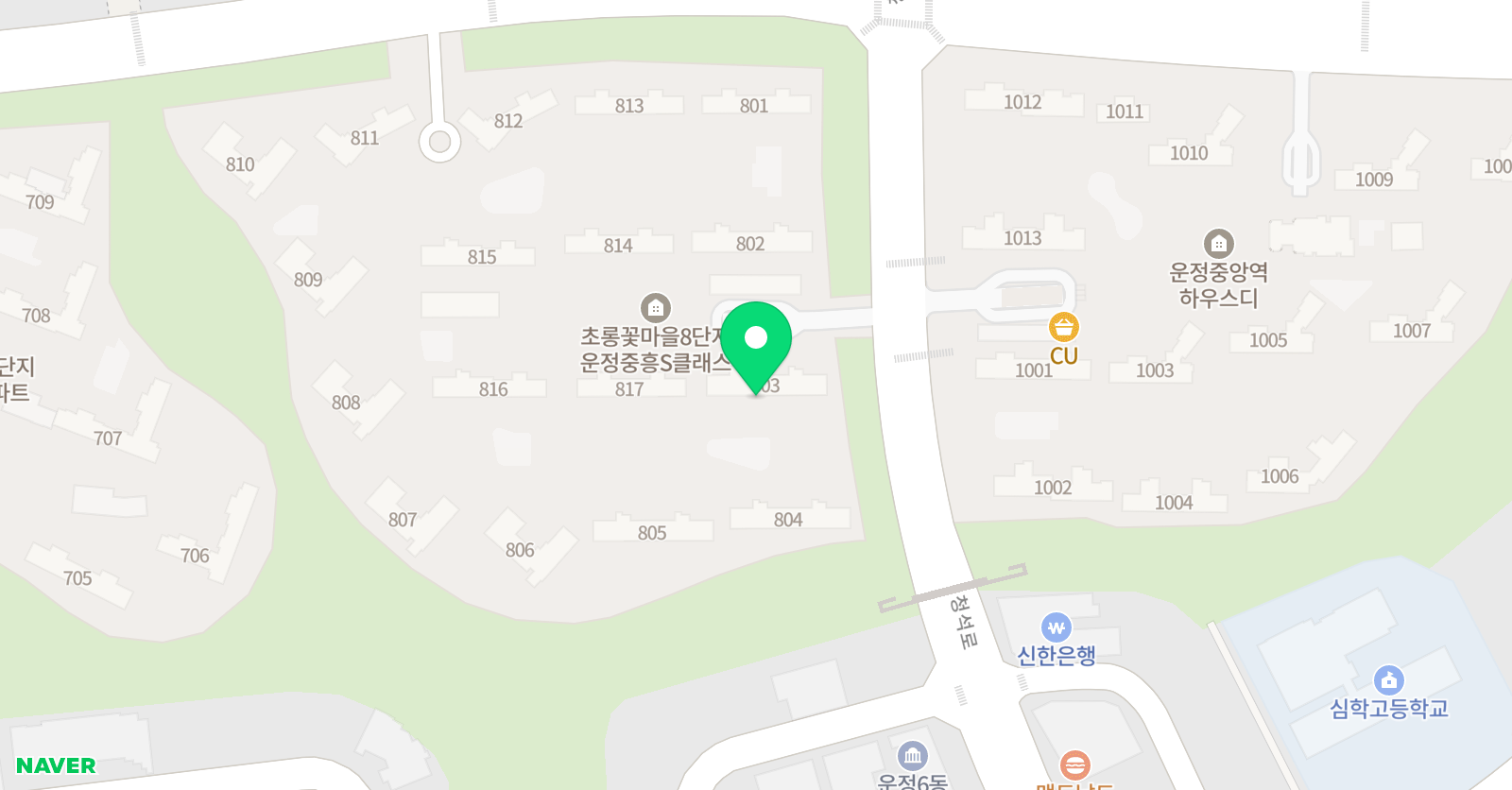 한솔플러스 수학교실 파주중흥s교실 위치