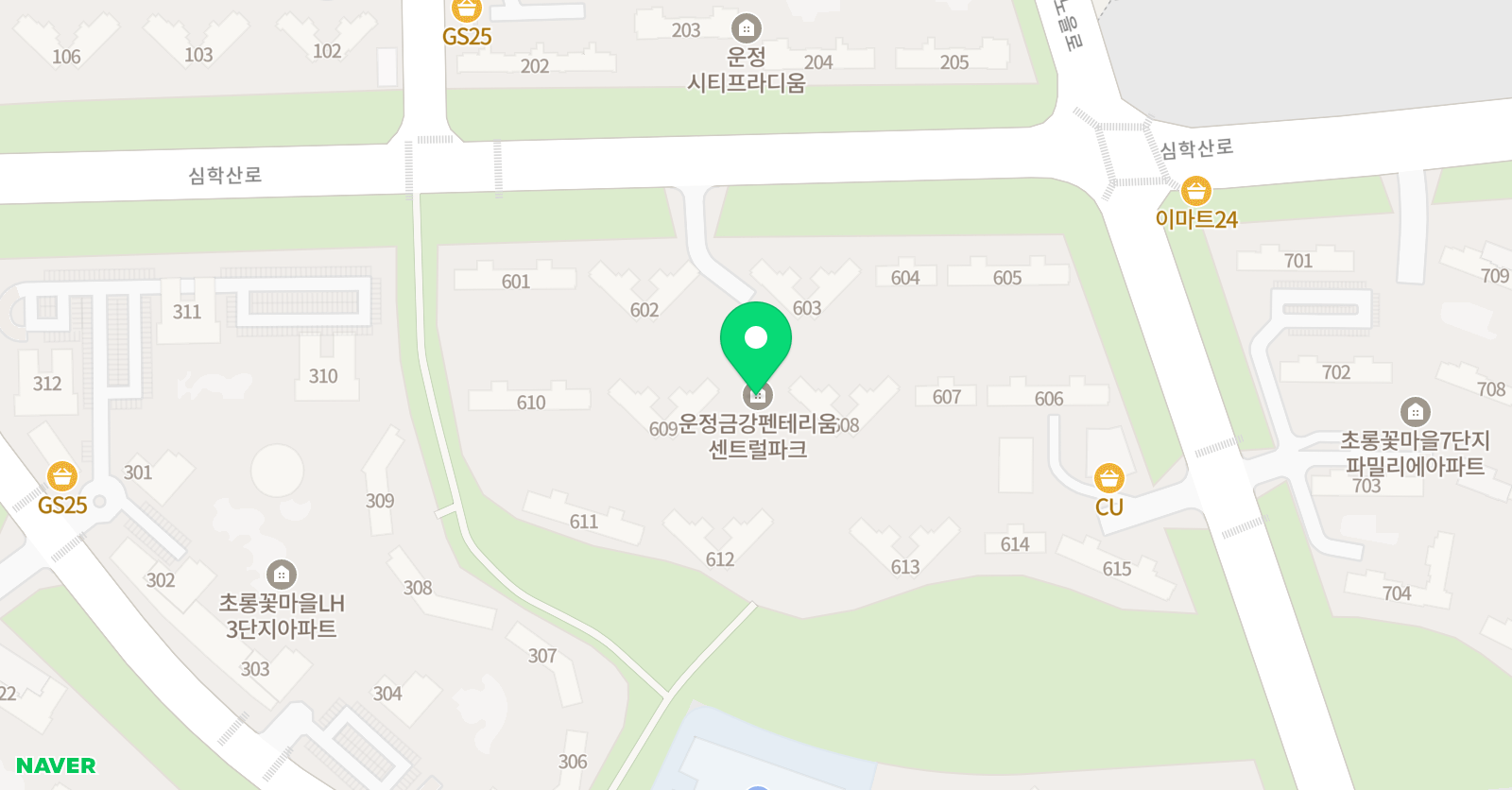 아트앤하트 미술교습소 파주동패금강펜테리움 위치