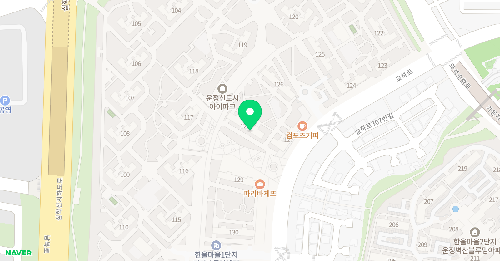 운정아이파크 한글센터 위치
