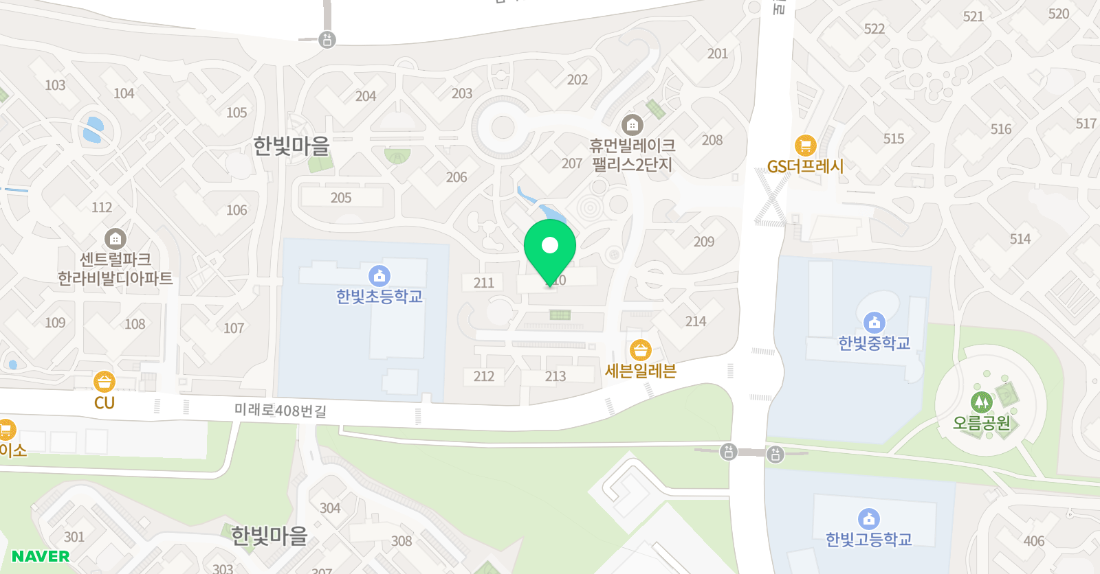 뮤엠 영어 운정휴먼빌NEST 위치