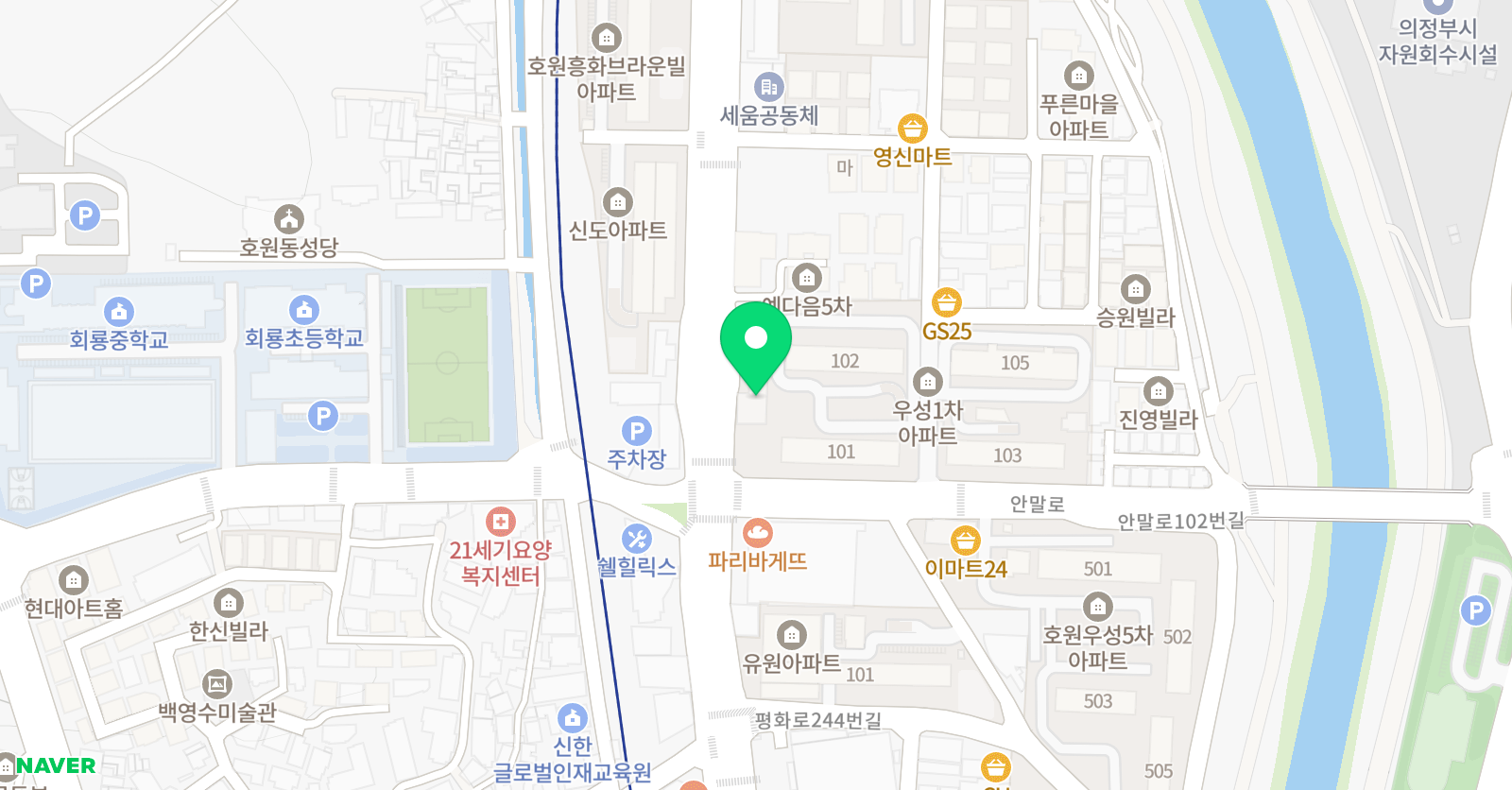 한결 태권도 위치