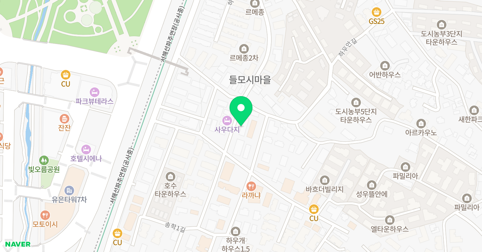 한빛 태권도 위치