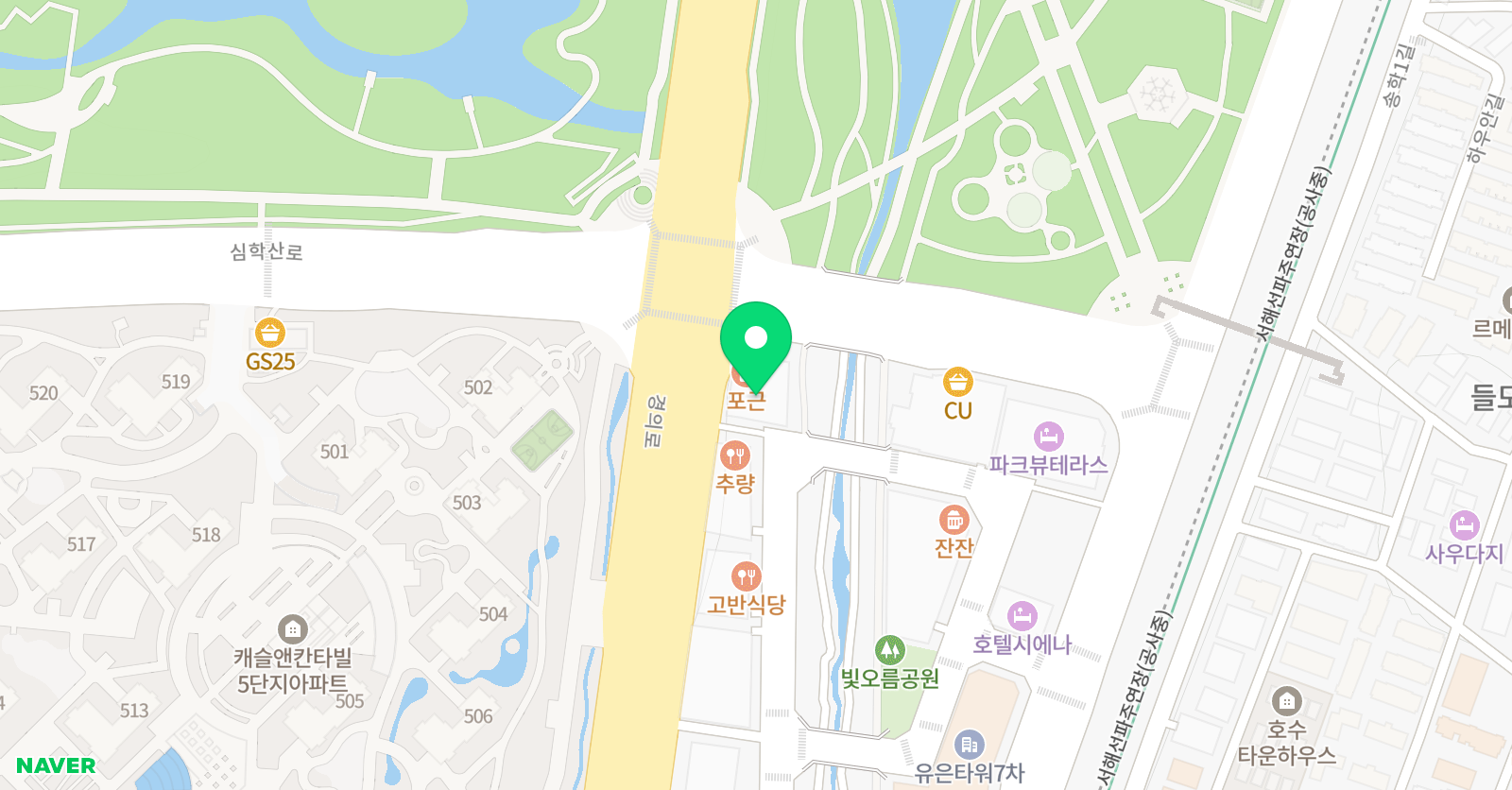 아름발레학원 야당점 위치