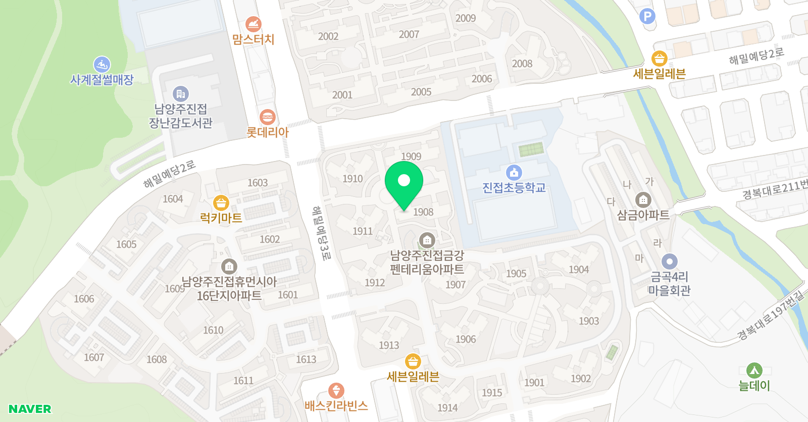 ERC영어독서클럽 진접금강펜테리움점 위치