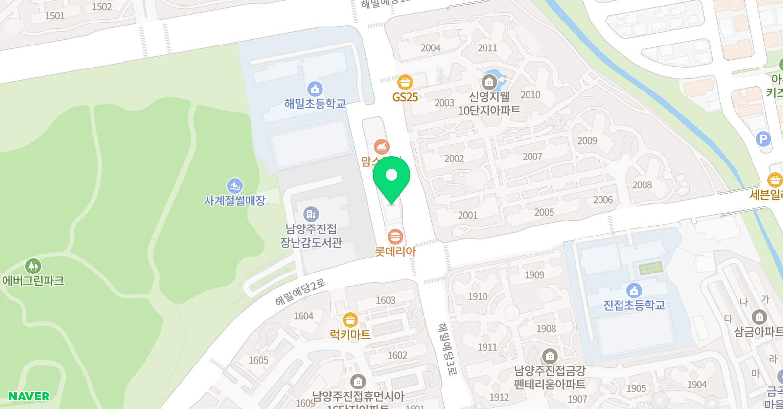 웅진씽크빅 씽크빅학원 해밀센터 위치