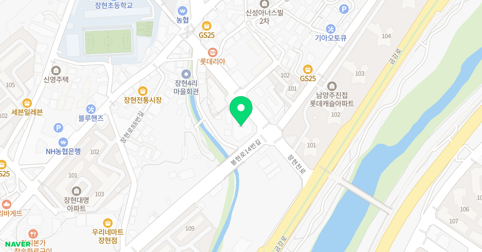 한길로 학원 위치