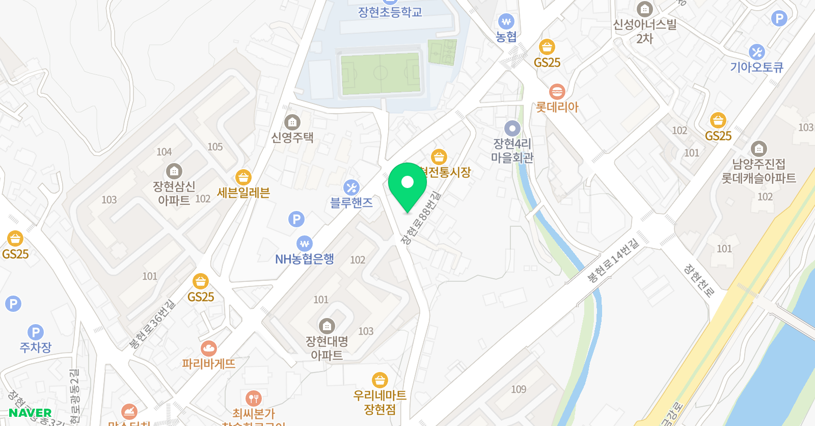 장현호림 태권도장 위치