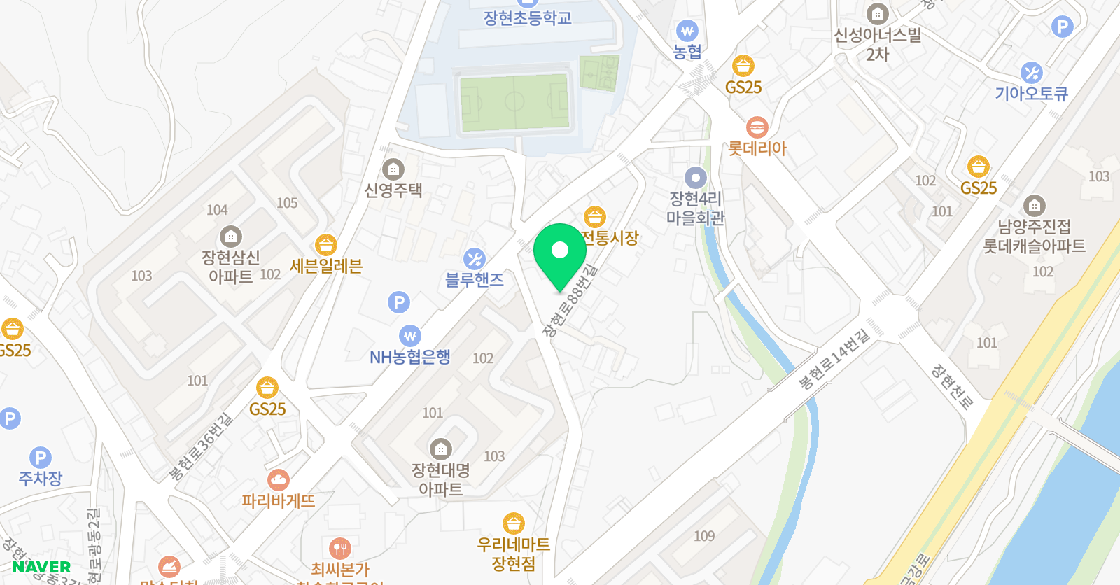 와이티 학원 장현분원 위치