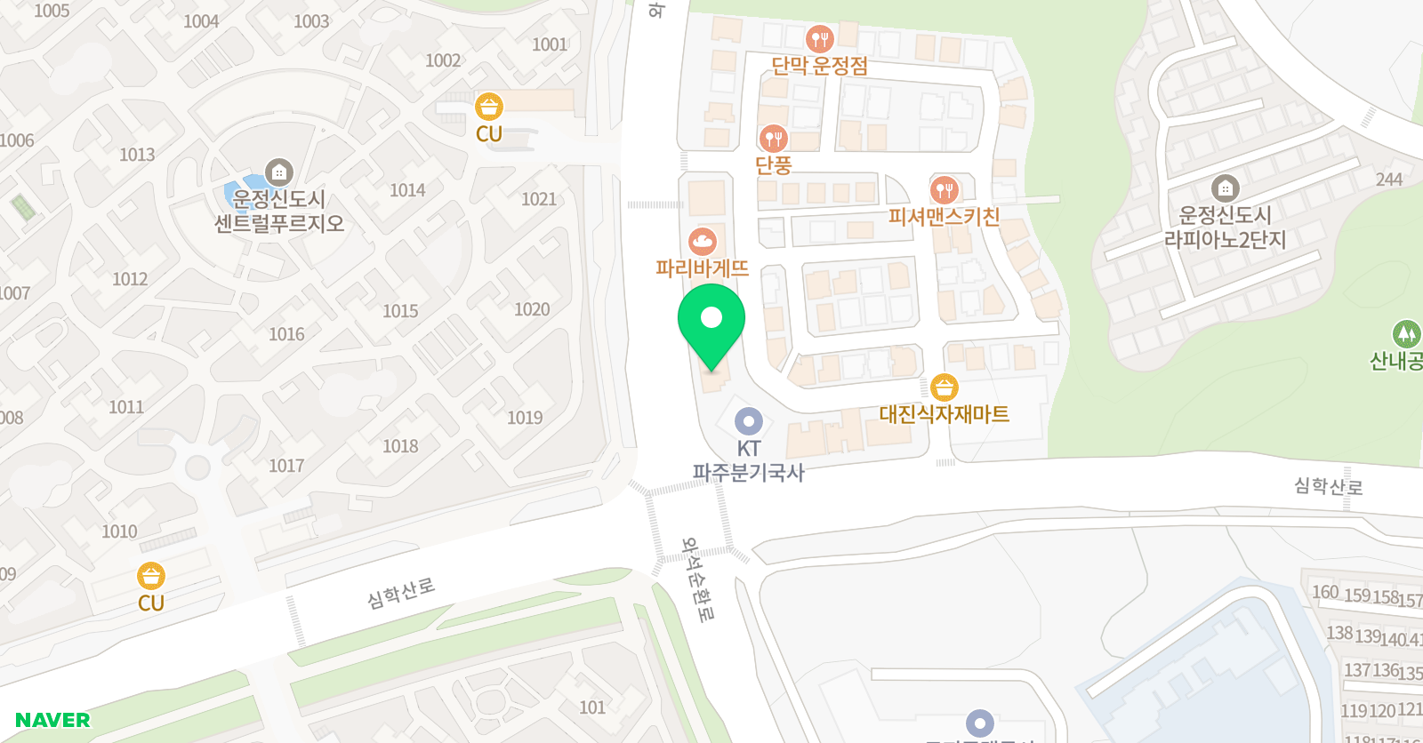 한쌤 수학학원 위치