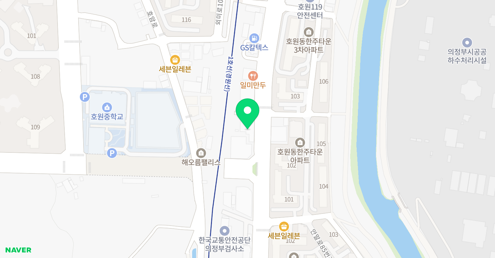 호원 동영어수학학원 위치