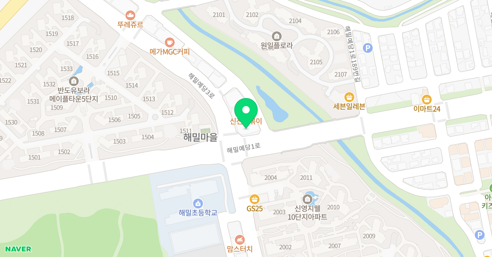 원탑 수학학원 위치