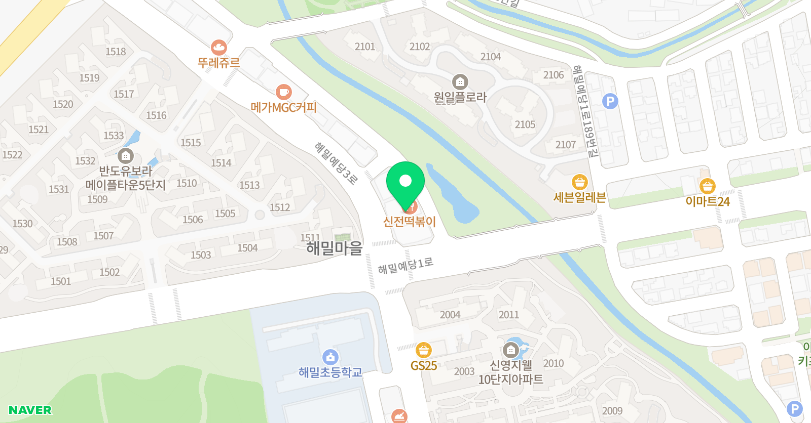 하이클래스 진접학원 위치