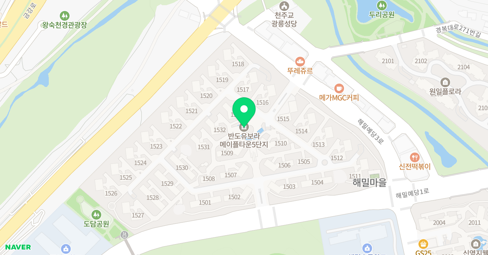 아이스크림홈런 해밀마을홈런공부방 위치