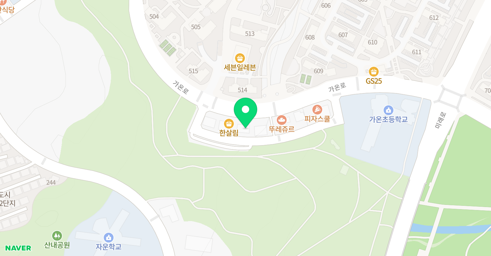 해솔 음악미술학원 위치
